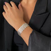 Punk Wide Lattice Thick Chain Bracelets for Women Chunky Hand Chains Charms Bracelets Ladies Jewelry Gifts - Image 2