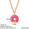 Stainless Steel Chain Necklace with Colorful Pendant Designs - Image 34
