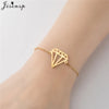 Simple Double Heart Stainless Steel Bracelet Women Men Scissors Pins Mountain Charm Bracelets Handmade Jewelry - Image 17