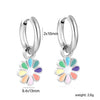 1 Pairs Butterfly Heart Rainbow Earring for Women Stainless Steel Dripping Oil Female Hoop Earrings Jewelry Party Gift - Image 8