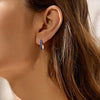Stainless Steel Birthstone Earrings Minimalist Huggie Hoop Earrings for Women Tiny Round Circle Unisex - Image 25
