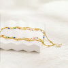 Double-layer Layered Necklace for Women, Stainless Steel Chain Pearl Charm Pendant Necklace for Daily Jewelry - Image 5