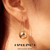 Rose Gold Color Big Glossy Ball Drop Earrings For Women Simple Bride Wedding Jewelry One Touch Dangle Earring - Image 1