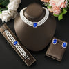 4PC Women's Light Short Style Imitation Pearl Turquoise Necklace Earrings Bracelet Jewelry Set Party Festival Gif - Image 4