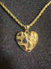 Gold Rope Chain Necklace Nugget Heart Pendant - Image 24