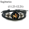 12 Zodiac Signs Leather Bracelet for Men Women Virgo Libra Scorpio Aries Taurus Braided Rope Bracelets Birthday Gift - Image 8