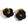 Resin Flower Accessories Hoop Earrings Y2K Women's Earrings Gold Plated Colorful 316L Stainless Steel - Image 17