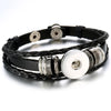 18mm Snap Button Jewelry Bracelets Braided Black Leather Snap Bracelet Fit Snaps Jewelry Magnet Buckle Tan Leather Bracelets - Image 12