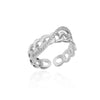 Zircon Double Star Rings For Women Gold Color Stainless Steel Opening Stars Finger Ring Wedding Party Aesthetic Jewelry Gift - Image 29