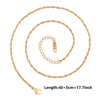 Ten-Piece Stainless Steel Chain Necklace Lot in Gold-Tone with 45 cm Length - Image 34