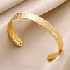 Classic Wrinkle Texture Openning Bangle Bracelet For Women Cuff Bracelet Stainless Steel Hand Ornament Punk Jewelry - Image 8