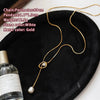 Stainless Steel Pull-out Adjustable Chain Baroque Pearl Pendant Long Necklace For Womens Sweater Chain Jewelry - Image 7