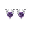 Cartoon Animal Deer Stud Earrings Small Antler Earing For Girls Kid CZ Crystal Stone Christmas Gift Jewelry Women - Image 8