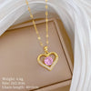 Heart Stainless Steel Zirconia Necklaces For Women Girls Love Gold Color Metal Necklace Party Birthday Daily Jewelry - Image 29