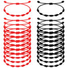 24pcs Handmade Black And Red Couple Lucky 7 Knots Bracelets - Image 5