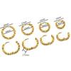 6pcs 8/10/12/14mm Stainless Steel Round Embossing Ear Rings Hoop Earrings for Women Female Girls Korea Jewelry Supplies - Image 3