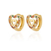 Simple Heart Drop Earrings For Women Stainless Steel Ear Cuff Piercing Dangle Earring Jewelry Gifts - Image 13