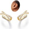 Silver Non Piercing Cuff Earrings for Women Gifts Cubic Zirconia Clip On Cartilage Helix Conch Fake Earrings - Image 7
