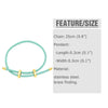 Ocesrio Multicolor Brass Bracelet Wrist Chain Thread String Adjustable Stainless Steel de joyería - Image 2