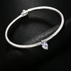 Women's Open Cuff Bangle Marquise CZ Stackable Bracelet Minimalist Adjustable Jewelry Wedding Gift for Women - Image 6