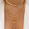 Vintage Punk Gold-plate Thick Chain Head Portrait Coin Pendant Necklace For Women Multilevel Geometric Hip Hop Jewelry - Image 6
