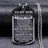 To My Son I Love You Pendant Necklace Stainless Steel Dog Tag Letter Chain Birthday Graduation Gift Jewelry Men Inspiration Kids - Image 7