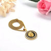 Hip Hop Gold Color 3D Round Lion Head Pendant Chain Medal Necklace Men Women Rock Rapper Jewelry Gifts - Image 4
