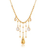 Classic Short Tassel Water Drop Zircon Pendant Necklace For Women Minimalist Gold Plated Stainless Steel Necklace - Image 1