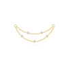 1PC Silver Horse Eye Zircon Crown Tassel Puncture Thread Flat Earring For Women Long Cartilage Chain - Image 37