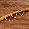 Heart Detail Clicker Hoop Piercing Earring in Gold-Tone or Silver-Tone - Image 12