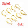 20pcs 15x10mm Silver Plated Bronze Rose Gold 6 Colors Earring Hooks Wire Settings Base Settings - Image 19