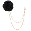 Korean Bridegroom Wedding Brooches Cloth Art Hand-made Rose Flower Brooch Lapel Pin Badge Tassel Chain Men's Suit Accessories - Image 17