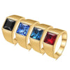 Big Square Cut Stone Signet Ring Large Colour Quartz Cocktail Ring For Women Men Jewelry Party Gifts - Image 1