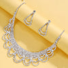 Stonefans Rhinestone Necklace and Earrings Set for Women Crystal Multi-layered Bride Jewelry Set Wedding Accessories