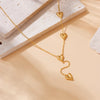 Dieyuro 316L Stainless Steel Heartshaped Gold Color Necklace For Girl Delicate Simplicity Love Pendant Neck Jewelry Gift - Image 4