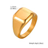 stainless steel all smooth Signet Rings for men Women Stylish wedding Jewelry Accessories gifts - Image 7