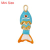 Enamel Fish Bone Squid Marine Sea Dalphin Charm Pendant, Gold Silver Plated Zircon Jewelry Finding Supplies - Image 17