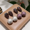 Statement Big Wooden Pearl Ball Earrings Vintage Style Creative Handmade Earings For Women - Image 1