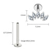 Titanium 5 Marquise CZ Crown Cartilage Earring 16G Cluster CZ Flat Back Helix Stud Nose Piercing Jewelry - Image 10