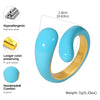 Chunky Open Twist Stackable Rings for Women, Blue Geometric Bold Enamel Crossover Statement Ring Band - Image 22