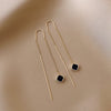 1Pair Silver Needle Acrylic Square Earrings Line Tassel Chain Drop Earring Women's Ear Line Straight Jewelry Gifts - Image 4