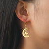 Moon Star Cat Earrings for Women Stainless Steel Animal Drop Earring Girls Lovely Kitten Jewelry Birthday Gifts - Image 3