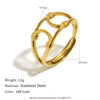 Line Opening Series Ring Knotted Coil Gold Plated Stainless Steel Long-lasting Color Daily Versatile - Image 7