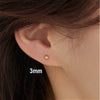 3/4/5mm Classic Stainless Steel Dot Ball Stud Earrings Unisex Gold Color Stackable Simple Women's Jewelry Christmas Gifts - Image 3