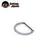 Titanium Nose Ring Piercing 8/10/12mm Nose Ring D Shape Segment Clicke Cartilage Tragus Helix Industrial Piercing Body - Image 7