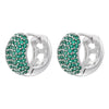 Brass Material Classic Golden Plated Punk Hip Hop Earrings Round Multi Color Set Aaacz Stone Couple Earrings - Image 16