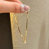 Stainless Steel Bracelet Jewelry Minimalist Zircon Charm Blade Chain Women’s Bracelet Accessories - Image 2