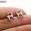 Minimalist Silver Color Deer Horn Earrings Women Christmas Jewelry Cute Elk Antler Ear Studs Unique Tree Branch Earings - Image 20