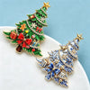 Bowknot Christmas Tree Brooches For Women Unisex 2-color Beautiful Winter Pine-tree Year Plants Party Brooch Pins - Image 3