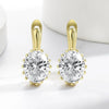 Sliver Zircom Earring Plated White Gold Hoop Earring for Women Wedding Party Jewelry - Image 2